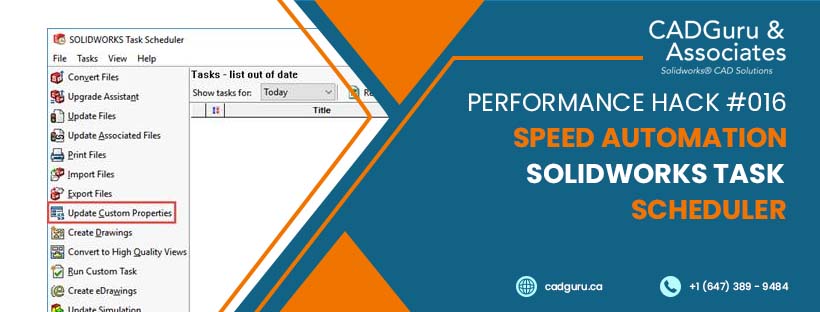 Performance Hack 016 Speed Automation SolidWorks Task Scheduler